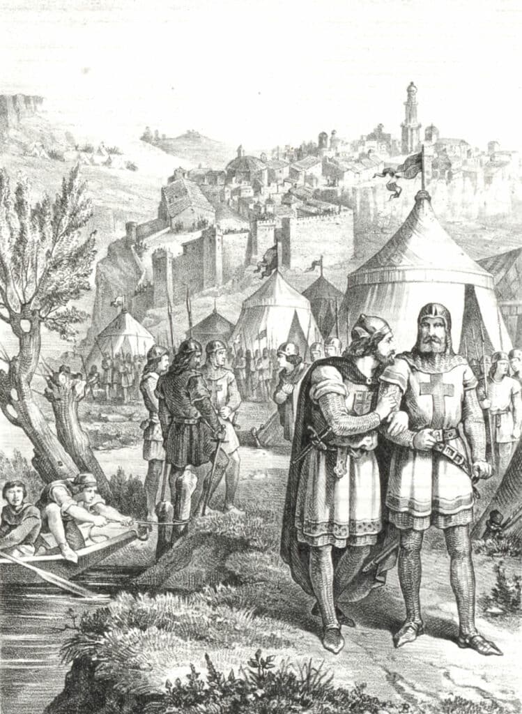 Reconquista : Siège chrétien devant Cuenca en 1177 par Jose Serra y Porson.