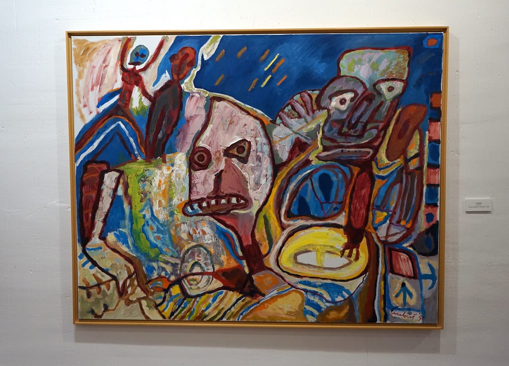 Oeuvre de Lucebert au musée d'art contemporain Antonio Perez à Cuenca.