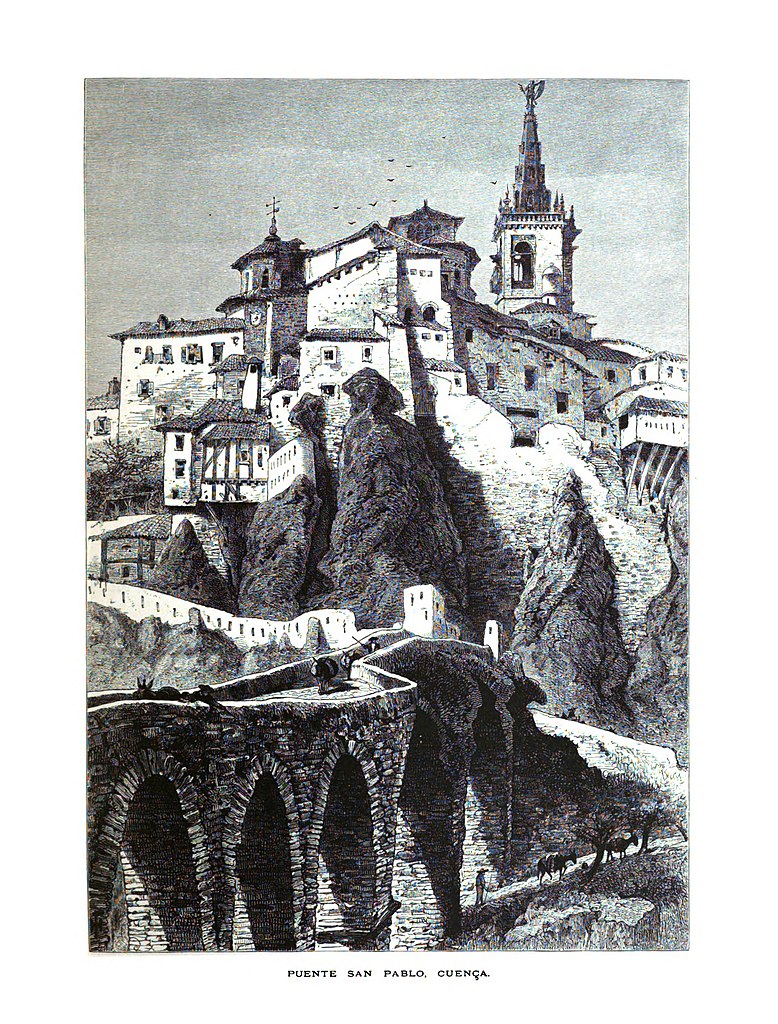 Puente San Pablo à Cuenca, illustration de Harry Fenn.