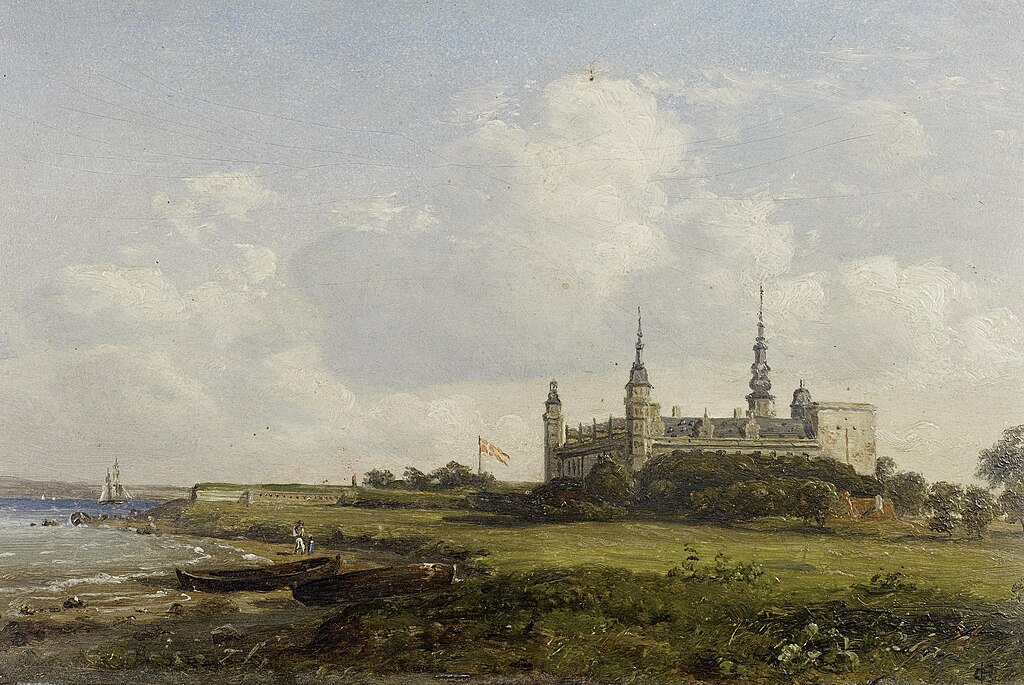 Chateau de Kronborg sur une toile de l’impressionniste danois Constantin Hansen.