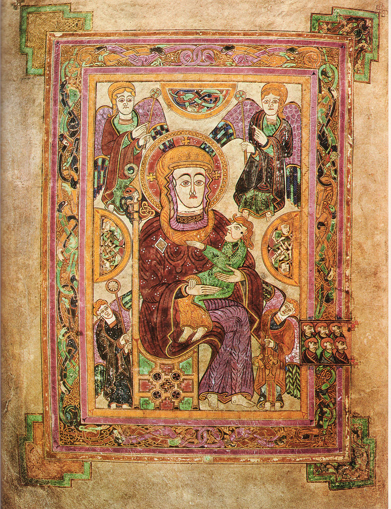Book of Kells dans la bibliothèque du Trinity College à Dublin.