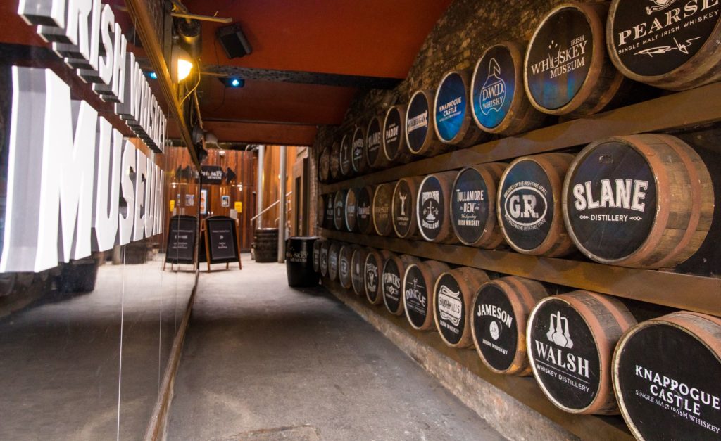 Dans l'Irish whiskey museum de Dublin.