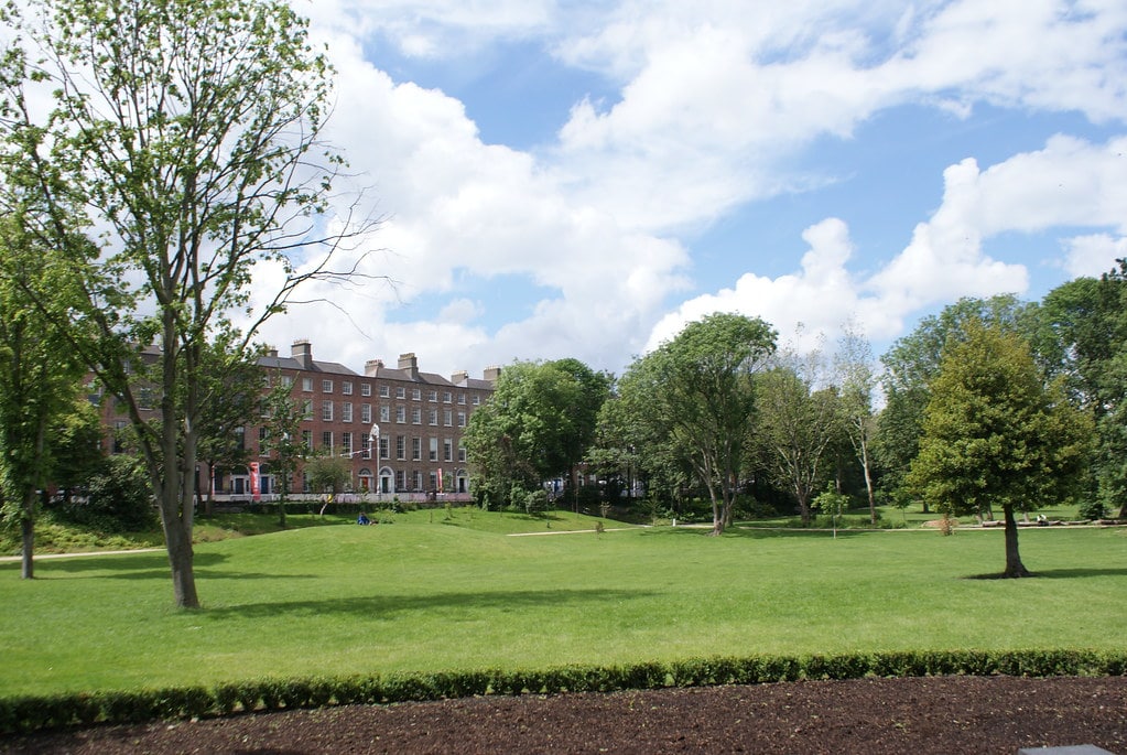 Dans le parc du Merrion Square à Dublin.