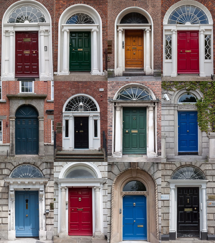 Portes colorées à Dublin - Photo de Timsackton