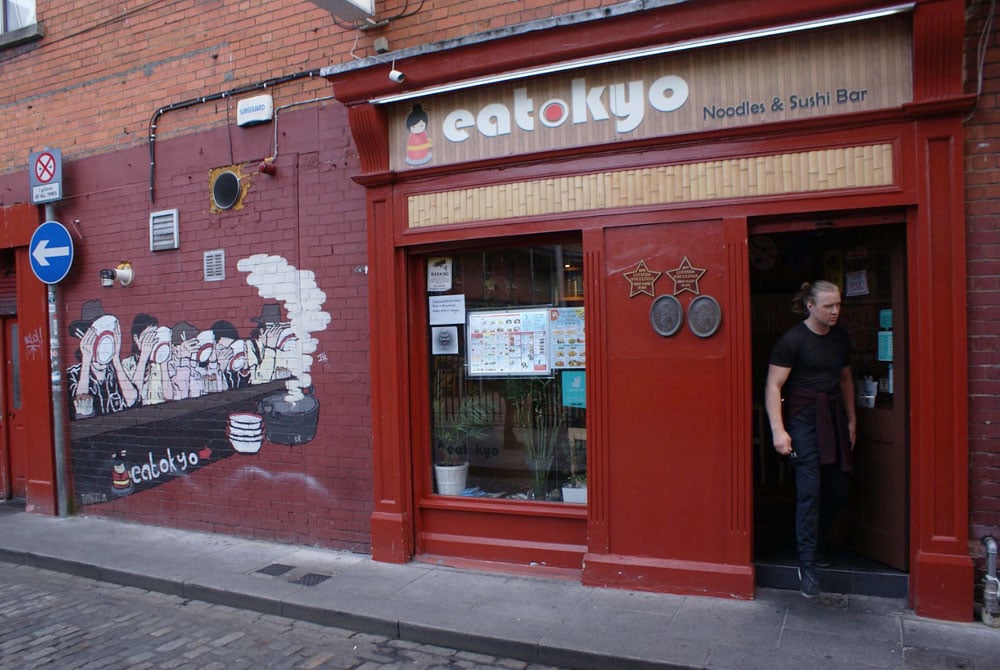 Dans le quartier de Temple Bar à Dublin.