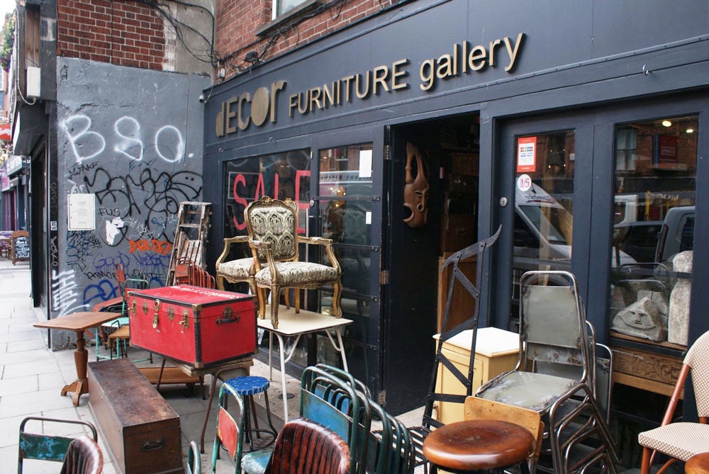 Boutique Decor dans le quartier de Portobello à Dublin.