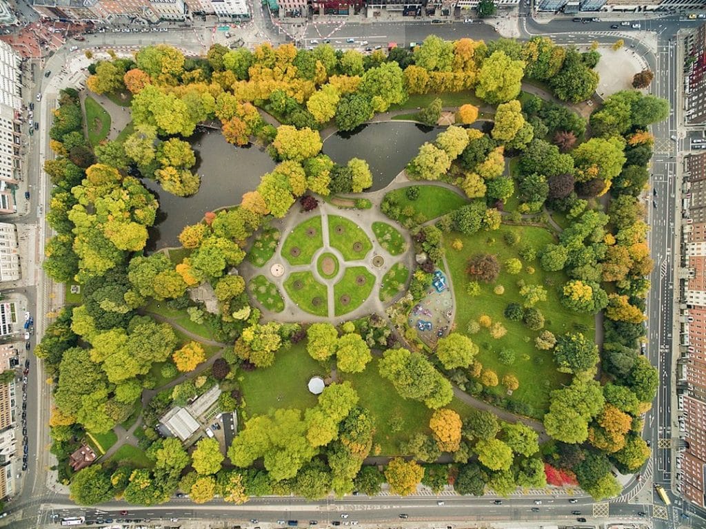 Jardin Stephen's Green à Dublin - Photo de Dronepicr