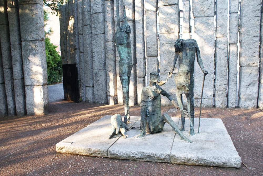 Monument de la famine irlandaise dans le jardin Stephen's Green à Dublin.