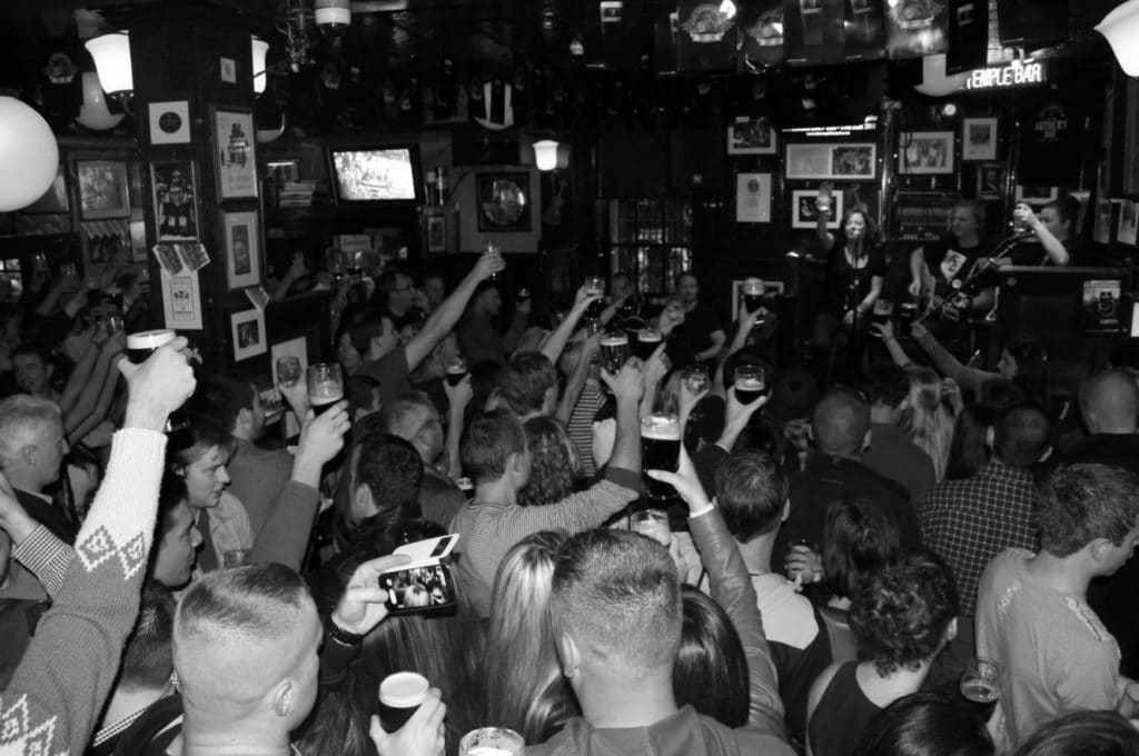 Concert au Temple bar à Dublin.