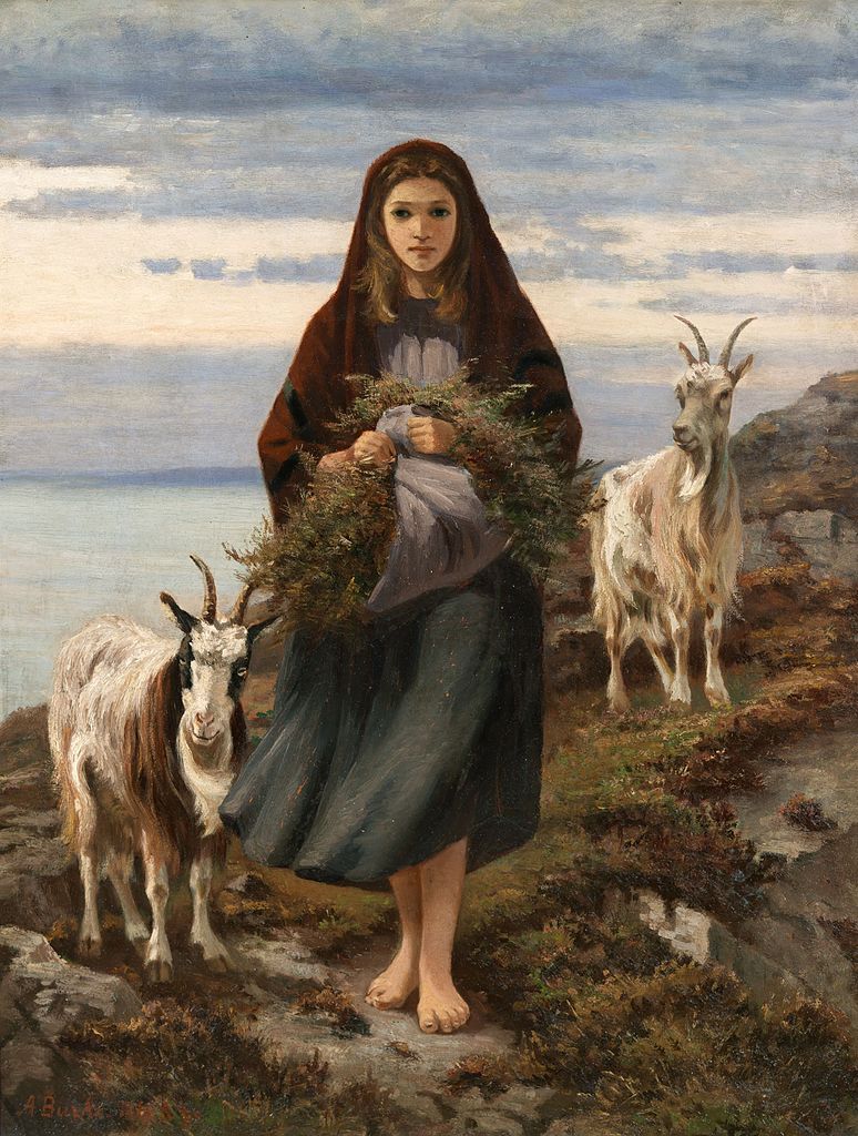 "Connemara Girl" (1870) par Augustus Nicholas Burke à la National Gallery of Ireland à Dublin.