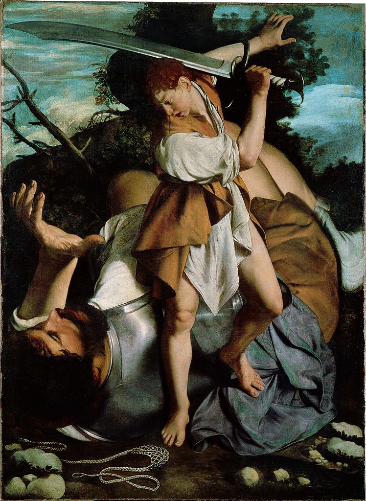 "David et Goliath" d'Orazio Gentileschi vers 1605 à la National Gallery of Ireland à Dublin.