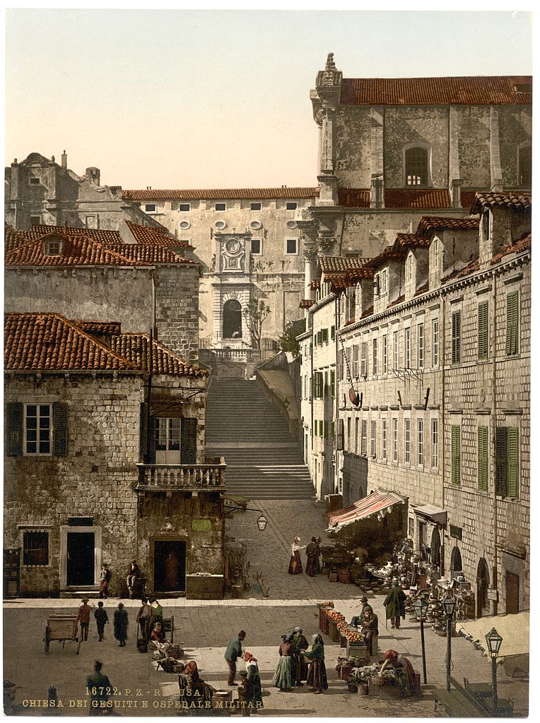 Escaliers jésuites vers 1900.