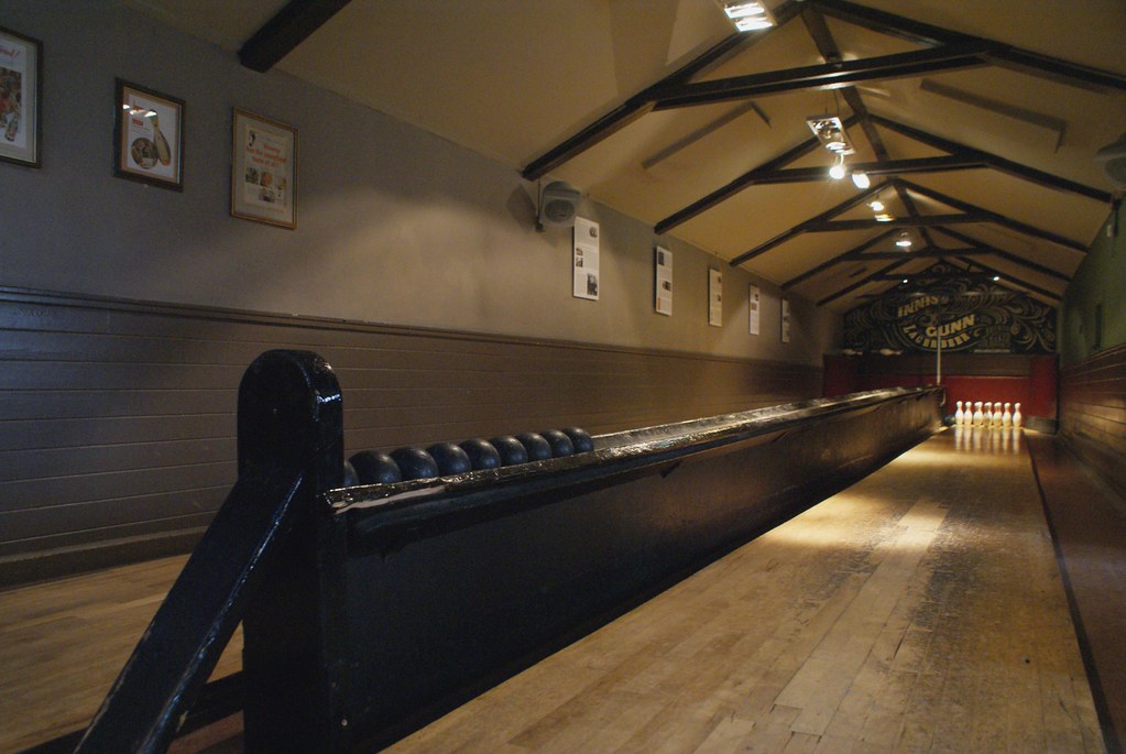 Le plus vieux jeux de quilles d’Ecosse du pub The Sheep Heid Inn à Edimbourg.