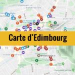 Carte d’Edimbourg (Ecosse) : Plan détaillé gratuit et en français à télécharger