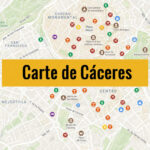 Carte de Caceres : Tous les lieux du guide