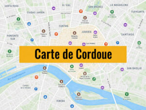 Carte de Cordoue (Espagne) : Tous les lieux du guide