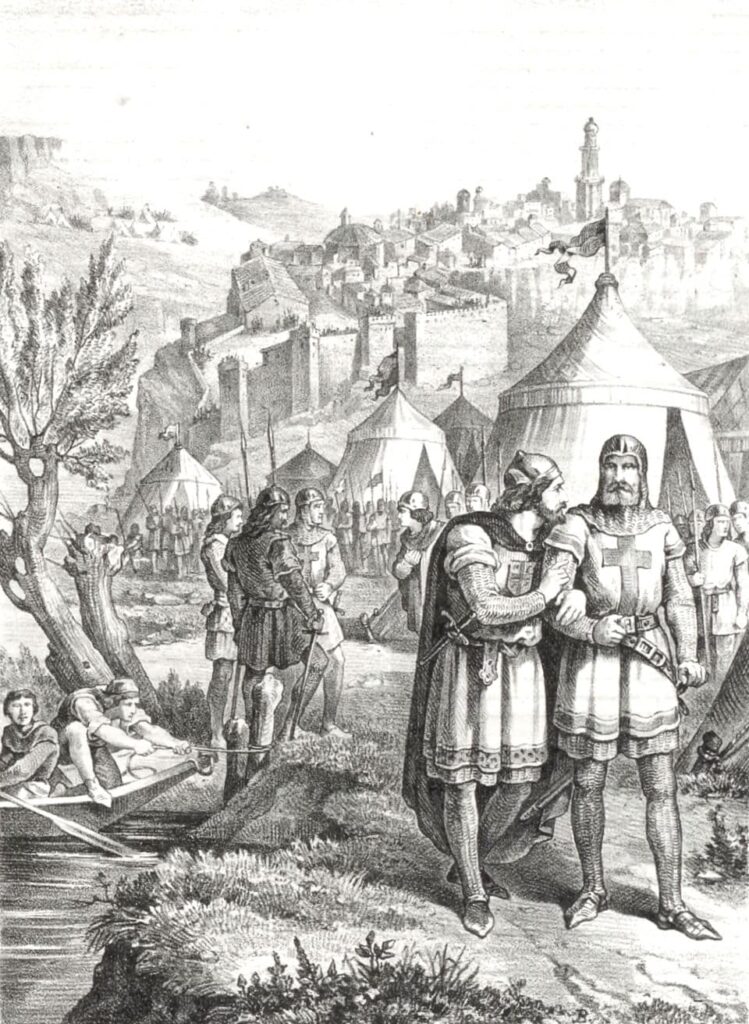 Reconquista : Siège chrétien devant Cuenca en 1177 par Jose Serra y Porson.