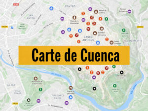 Carte de Cuenca (Espagne) : Tous les lieux du guide