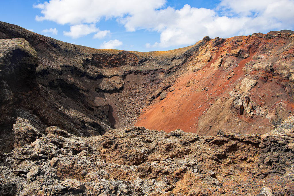 Volcan El Cuervo dans le Parc de Timanfaya à Lanzarote - Photo de H.Zell - Licence ccbysa 3.0