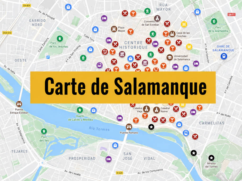 Lire la suite à propos de l’article Carte de Salamanque : Tous les lieux du guide