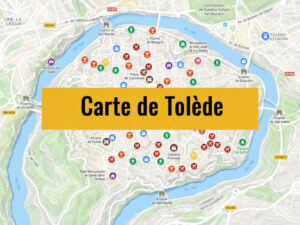 Carte de Tolède (Espagne) : Tous les lieux du guide
