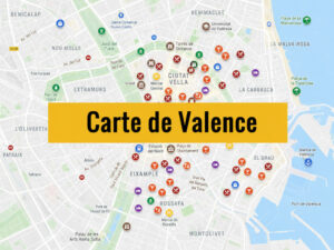 Carte de Valence (Espagne) : Tous les lieux du guide