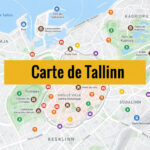 Carte de Tallinn (Estonie) : Tous les lieux du guide