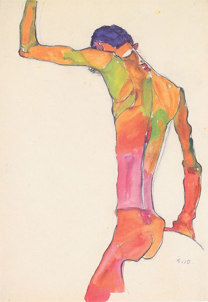 Dessin d'Egon Schiele au MOMA (1910).