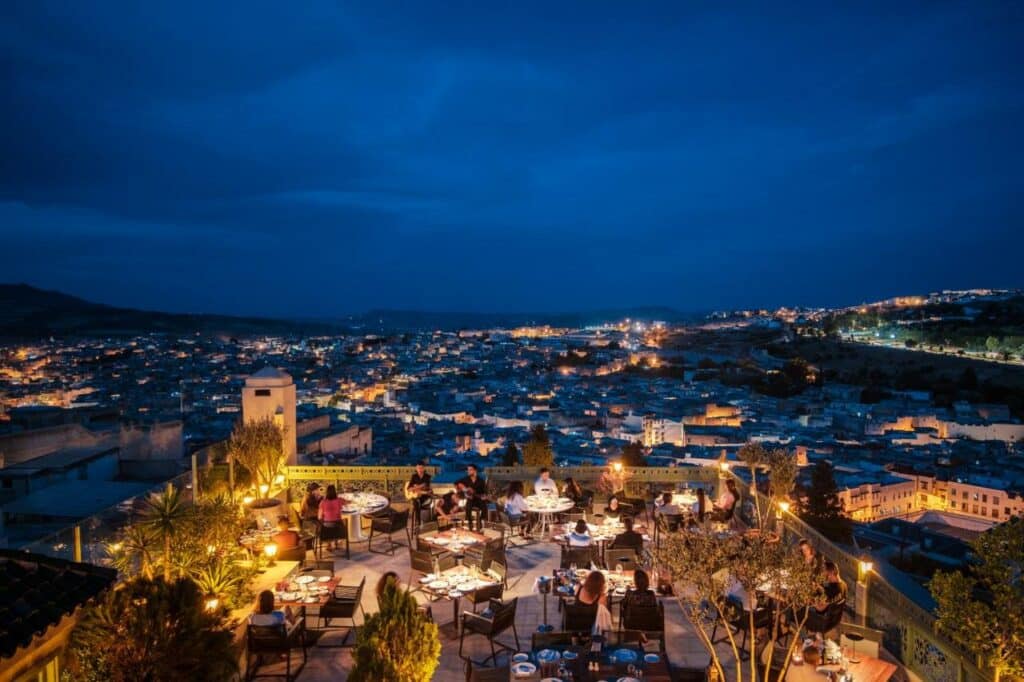 Toit terrasse du Palais Faraj Suites & Spa à Fès.