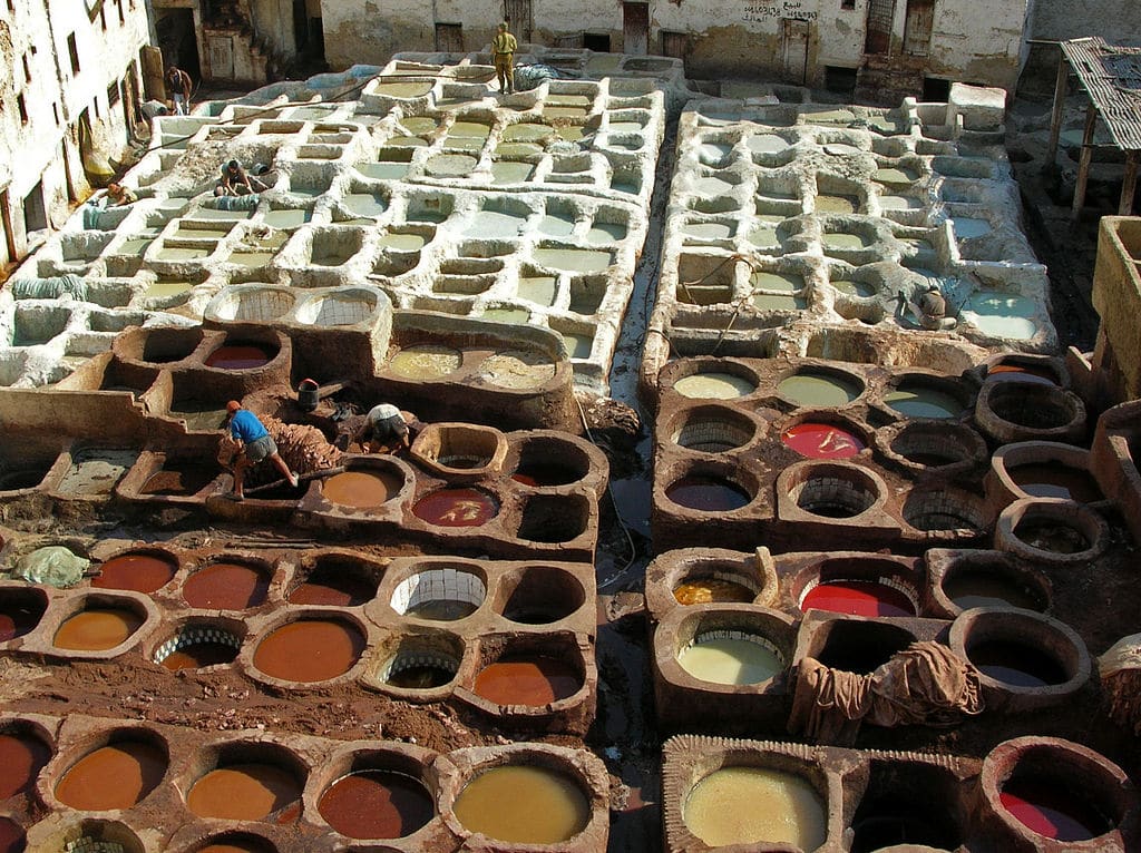 Tanneries de Fès au Maroc. Photo de Bernard Gagnon