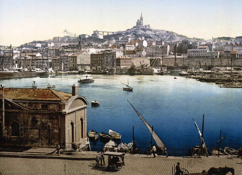 Le Vieux Port de Marseille vers 1900.