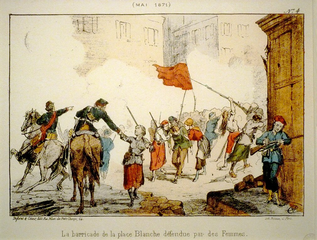 Barricade Place Blanche pendant la Commune de Paris par Moloch.