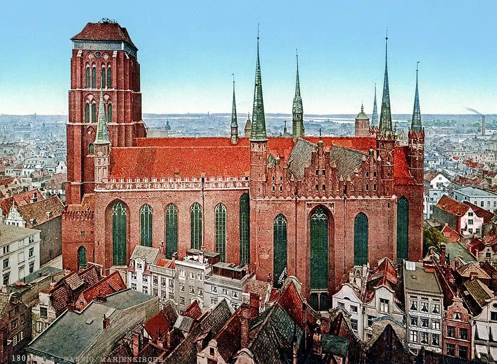 Eglise Sainte Marie de Gdansk (Bazylika Mariacka Wniebowzięcia Najświętszej Maryi Panny w Gdańsku) vers 1900.