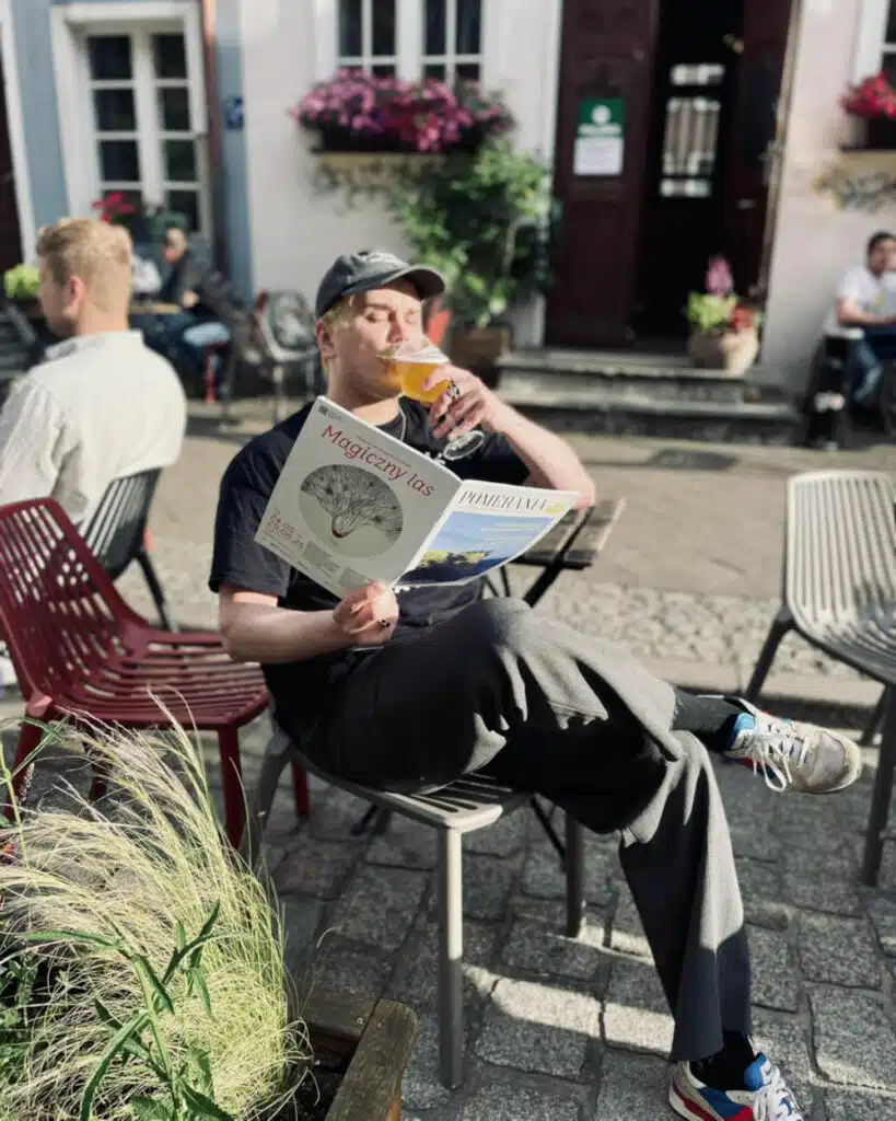 A la fraiche en terrasse du Bar Pulapka (Pouwapka) à Gdansk.