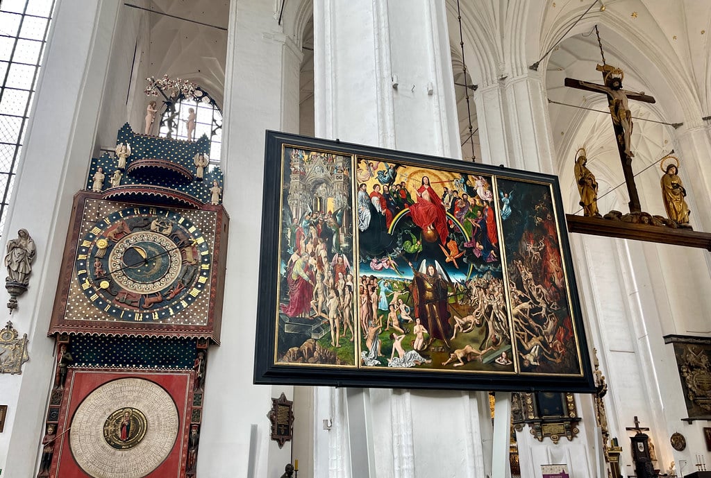 Copie du "Jugement dernier" de Memling dans la Basilique Sainte Marie de Gdansk.
