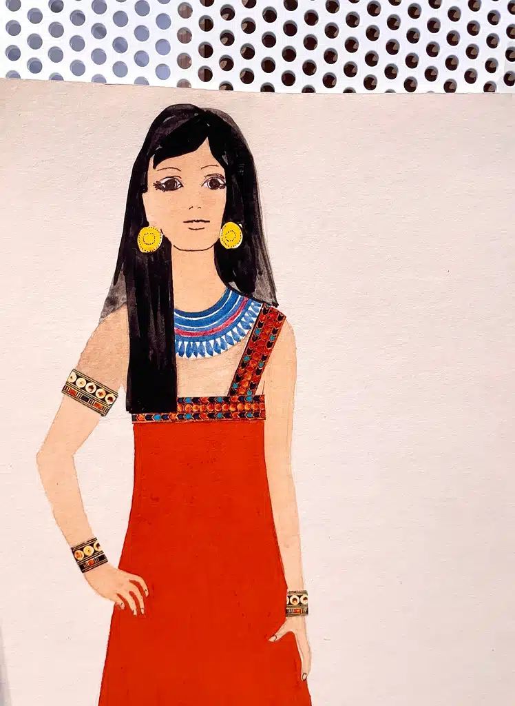 Illustration d'Alicja Wyszogrodzka dans le Musée de la ville de Gdynia lors d'une expo temporaire.