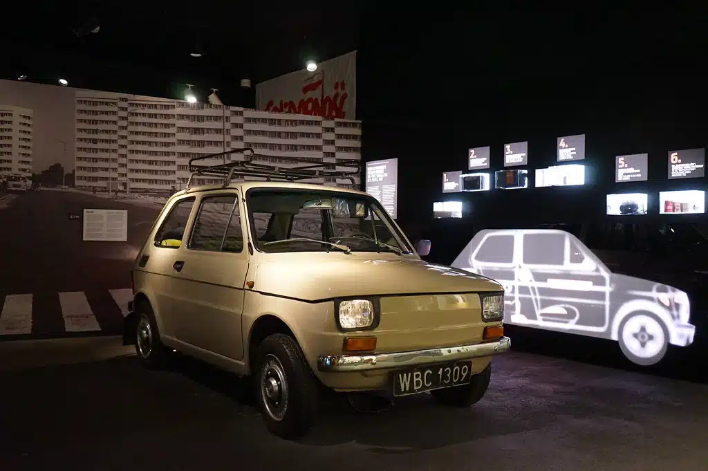 Fiat 126 ou Maluch ou petiot dans le Musée d'émigration de Gdynia.