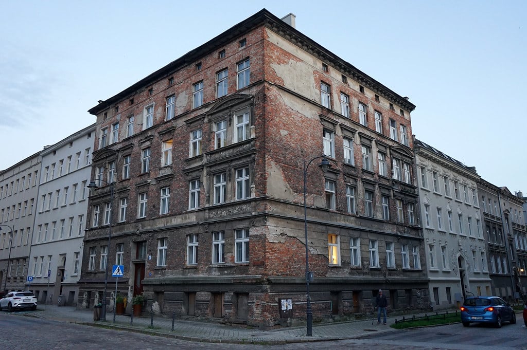 Visage du quartier de Dolne Miasto à Gdansk avant la rénovation.