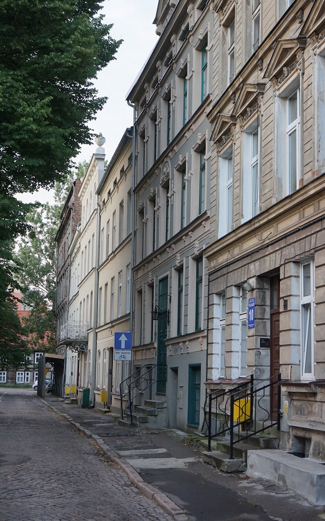 Rue du quartier de Dolne Miasto à Gdansk.