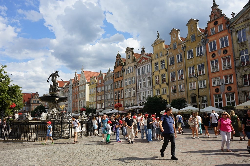 Fontaine de Neptune sur le Dlugi Targ sur la Voie Royale de Gdansk.