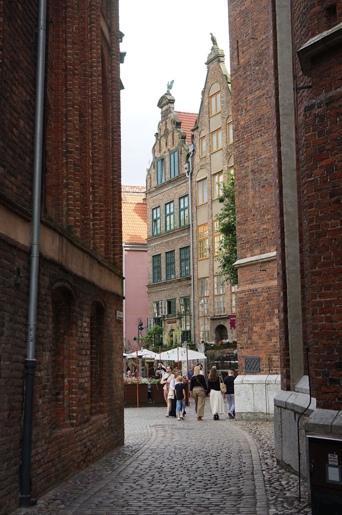 Dans le centre historique de Gdansk.
