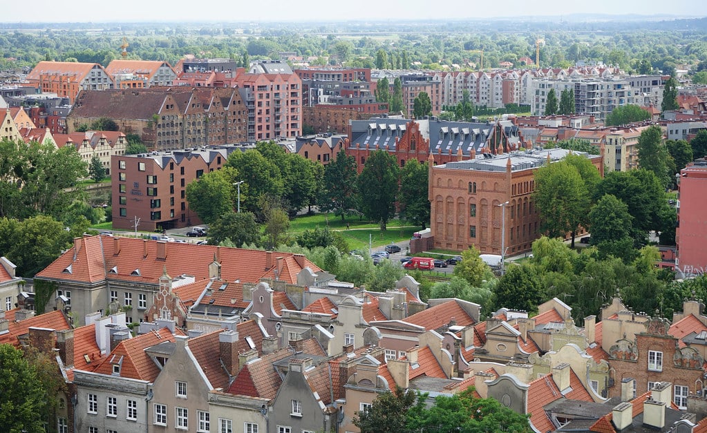 Vue depuis le Ratusz de Gdansk.