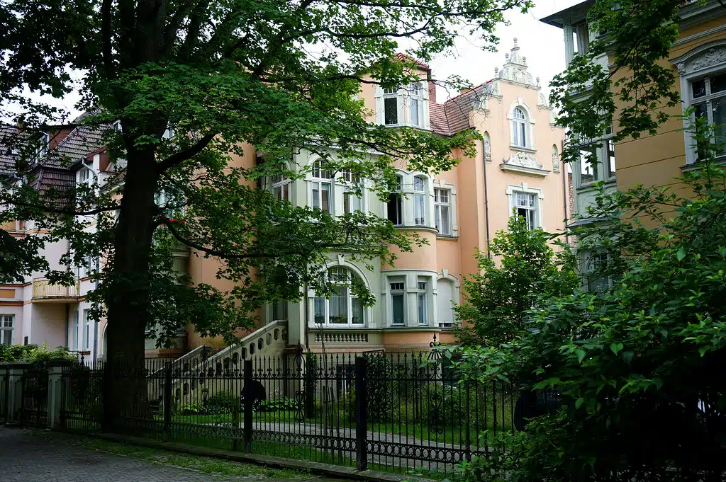 Architecture élégante d'une villa de Sopot.