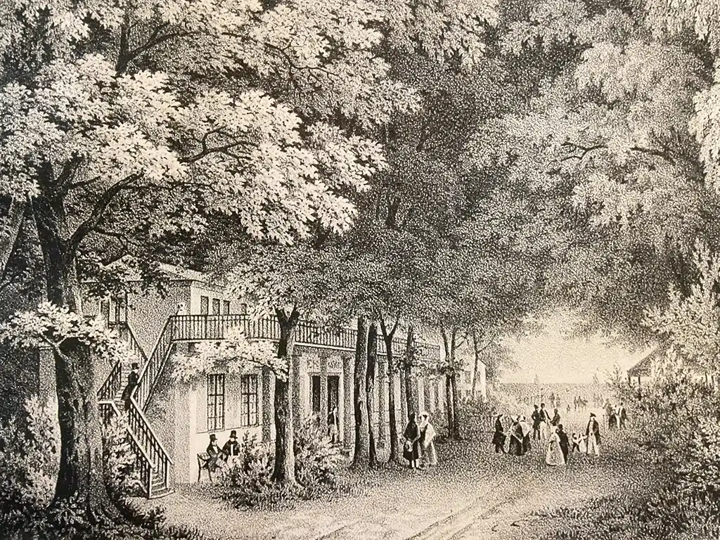 Rue principale de Sopot, aujourd'hui rue Bohaterów Monte Cassino vers 1850 (?).