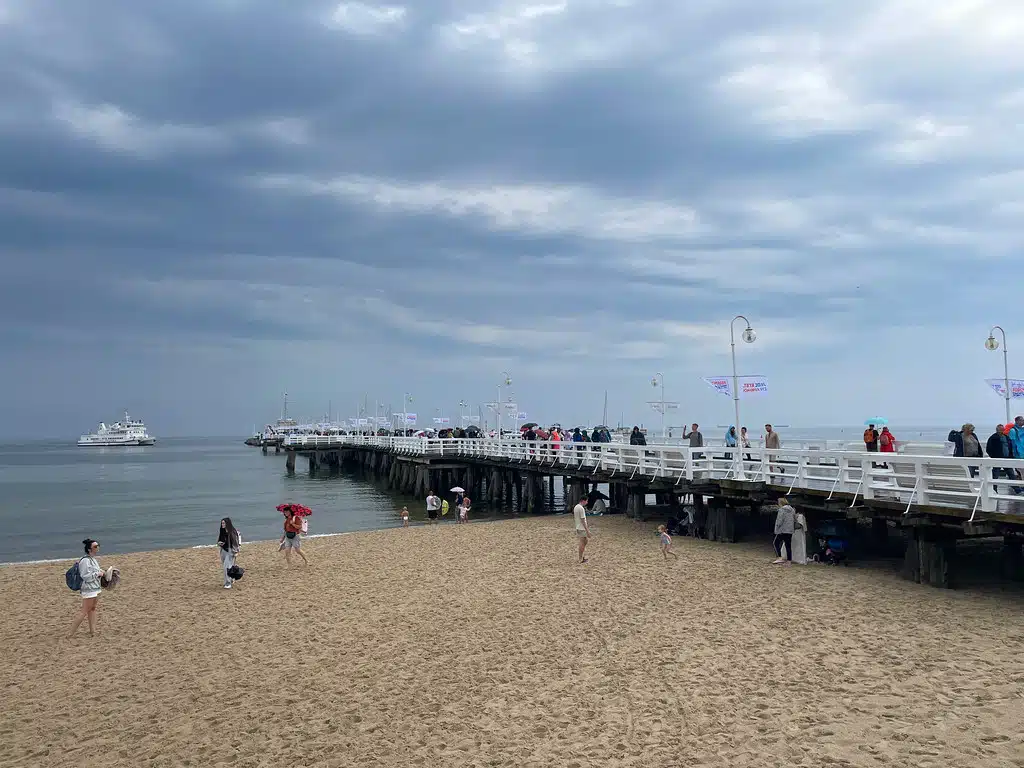 Molo de Sopot, plus grand ponton en bois d'Europe, au bout duquel se trouve la marina.