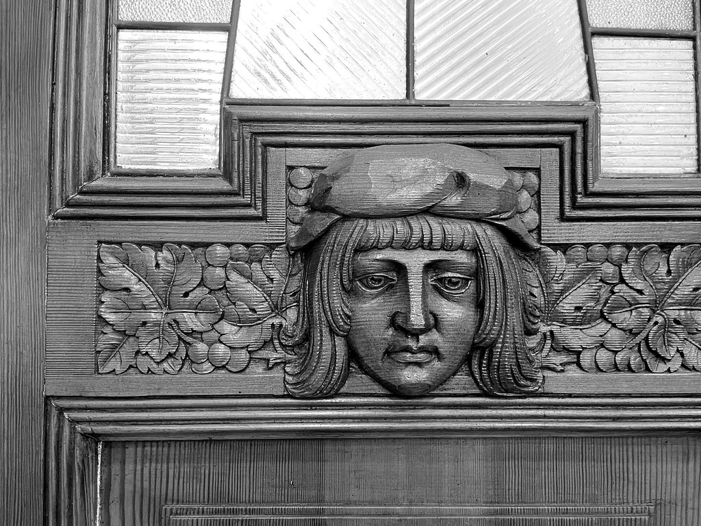 Détail d'une porte dans le Musée de Sopot (Villa d'Ernst August Claaszen) dédié à l'histoire de la ville.