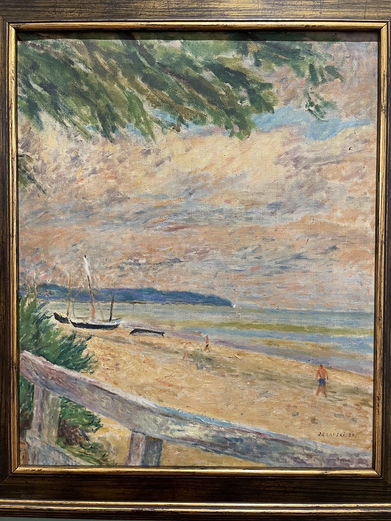 "Plage de Sopot", toile de Czapski au Musée de Sopot.