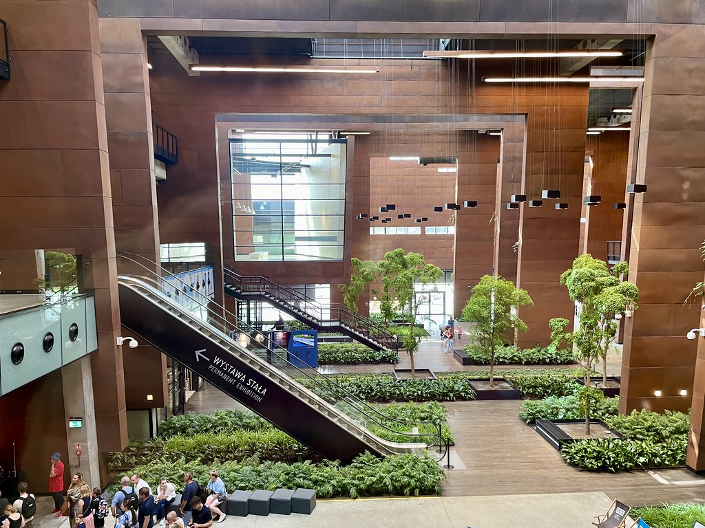 Intérieur du batiment du Centre Européen de Solidarité (Europejskie Centrum Solidarnosci) à Gdansk.