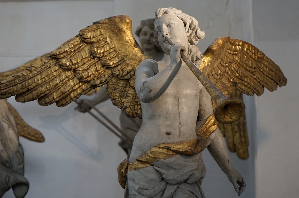 Anges de la basilique Sainte Marie à Gdansk.