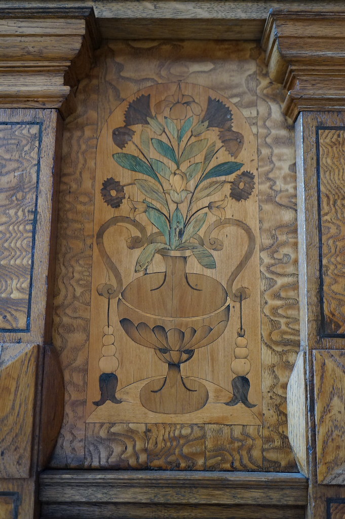 Marqueterie dans la Cour d'Artus à Gdansk.